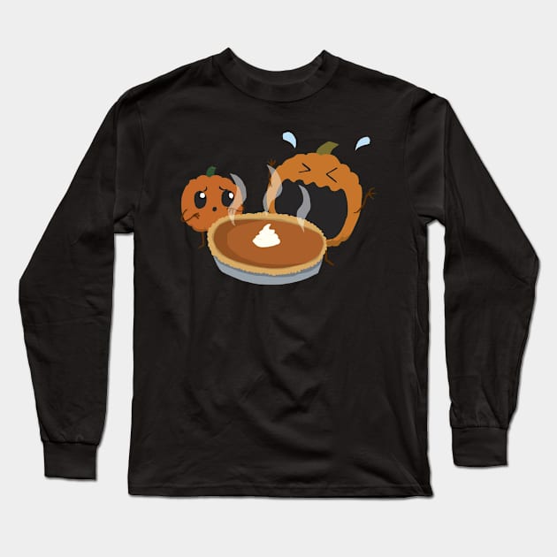 Pumpkin Pie Surprise Long Sleeve T-Shirt by tyleraldridgedesign